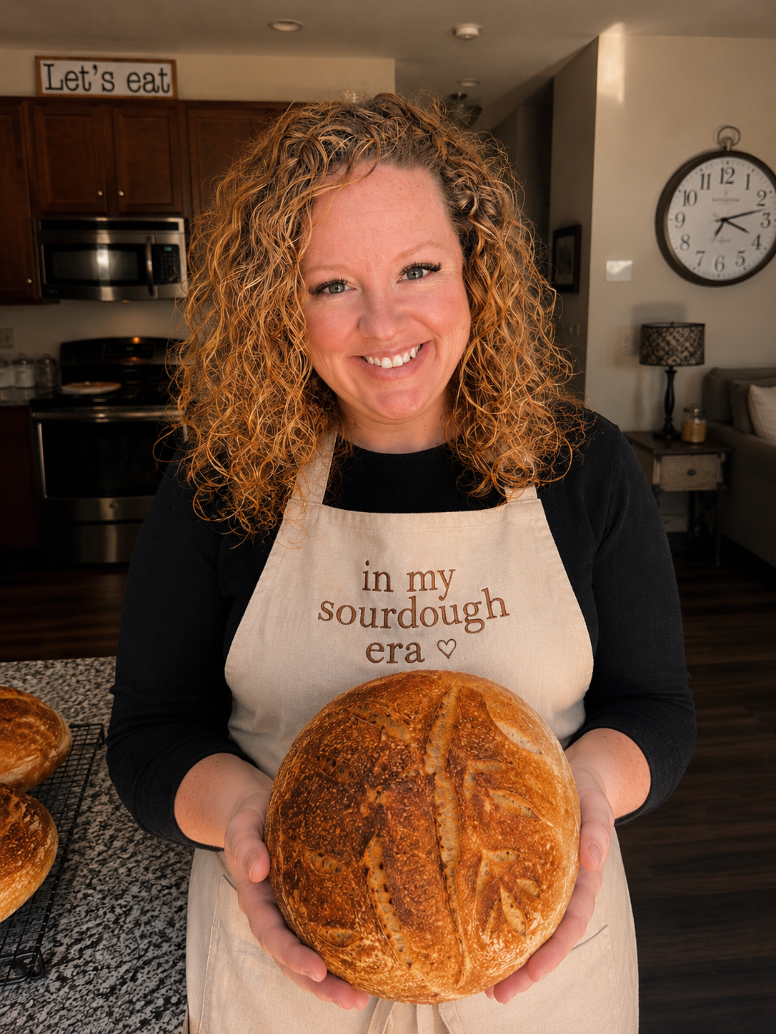 Jess Treneer, founder of Kneadful Bread Co., in her kitchen